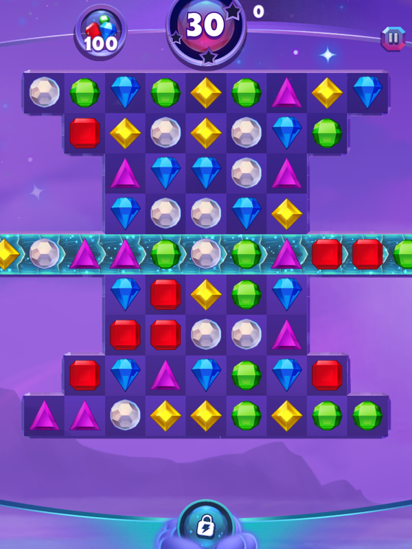 Bejeweled: Stars (iPad) screenshot: Level 1