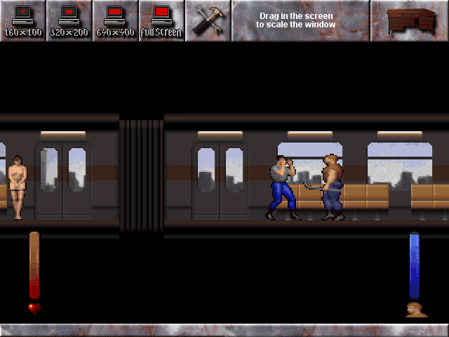 Private Investigator (Windows) screenshot: Fighting a boss, more like a simply tougher thug