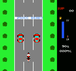 MotoRace USA (NES) screenshot: At the starting line