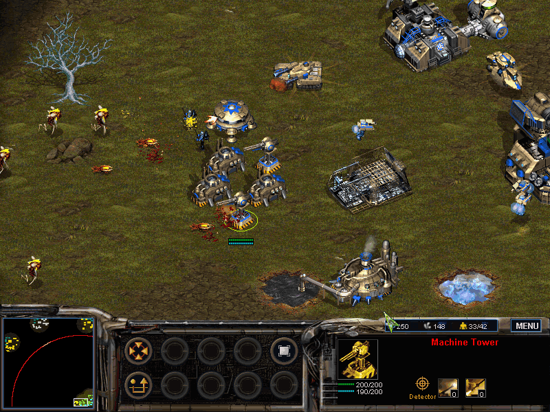 Atrox (Windows) screenshot: This is your obligatory "defend the base for X minutes" scenario.