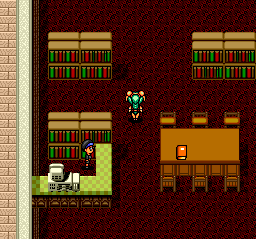 Megami Tengoku (TurboGrafx CD) screenshot: In a library