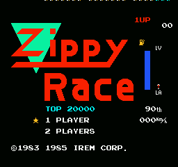 MotoRace USA (NES) screenshot: Title screen