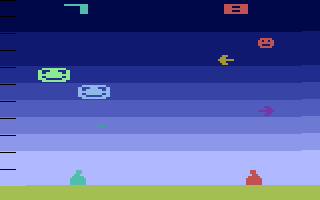 Air-Sea Battle (Atari 2600) screenshot: There are plenty of targets here!