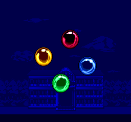 Megami Tengoku (TurboGrafx CD) screenshot: Intro: the four magical orbs
