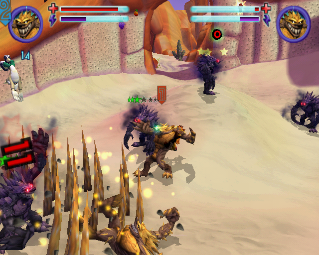 Crash: Mind over Mutant (PlayStation 2) screenshot: Sometimes you just need to battle to advance