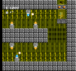 Air Fortress (NES) screenshot: A whole horde of enemy robots