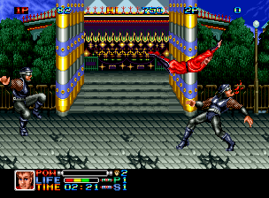 Ninja Combat (Neo Geo) screenshot: The special attack can be devastating against some characters.