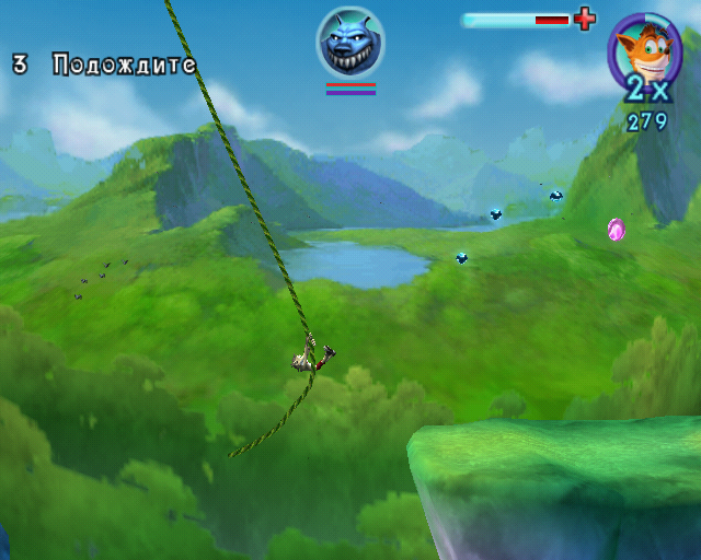 Crash: Mind over Mutant (PlayStation 2) screenshot: Swinging