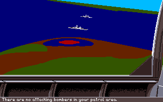 Their Finest Hour: The Battle of Britain (Amiga) screenshot: None of our ships has been hit. Mission accomplished!