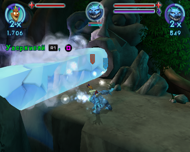 Crash: Mind over Mutant (PlayStation 2) screenshot: This mutant can freeze water