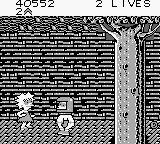 Bart Simpson's Escape from Camp Deadly (Game Boy) screenshot: Yeah, new outfit.