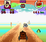 Wacky Races (Game Boy Color) screenshot: Fog in Michigan