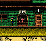 Lucky Luke: Le Train des Desperados (Game Boy Color) screenshot: You have a ticket and you are ready to depart