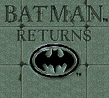 Batman Returns (Game Gear) screenshot: Title screen