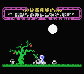 Stormbringer (MSX) screenshot: Starting location