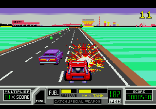 RoadBlasters (Genesis) screenshot: Hard Course