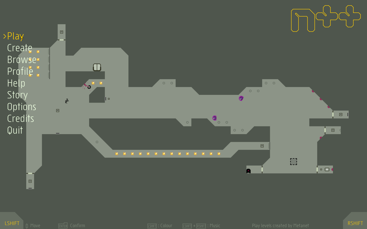 N++ (Windows) screenshot: Main menu