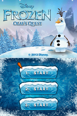 Disney Frozen: Olaf's Quest (Nintendo DS) screenshot: Profile Selection Screen