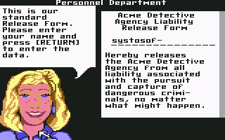 Where in Time Is Carmen Sandiego? (Commodore 64) screenshot: Name Entry