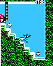 Mega Man 3 (J2ME) screenshot: Top Man's stage