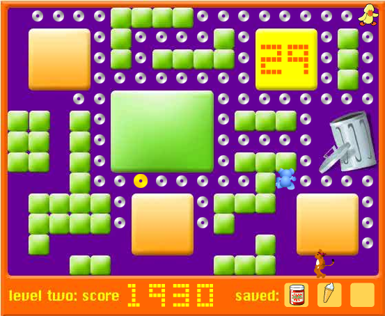 Bandit Bites (Browser) screenshot: The second maze