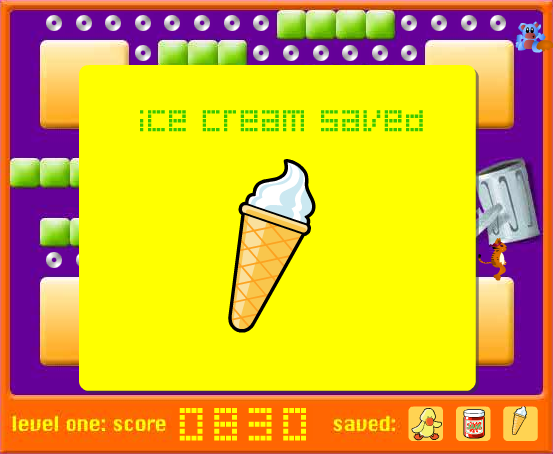 Bandit Bites (Browser) screenshot: Hope the ice cream hasn't melted.