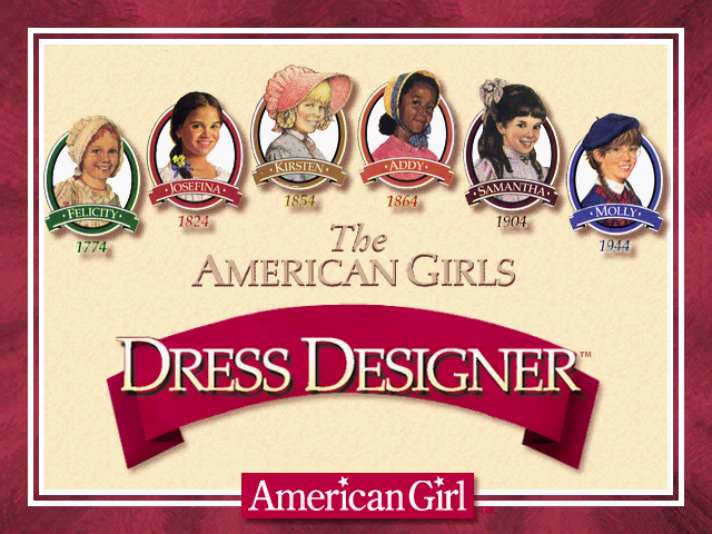 The American Girls: Dress Designer (Windows) screenshot: Title screen