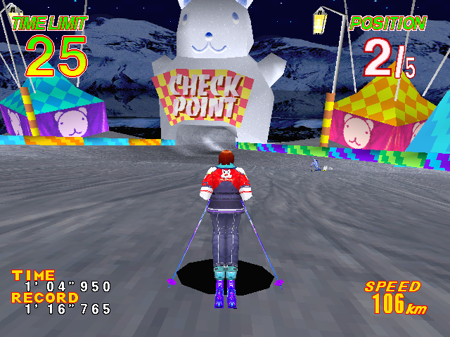 Screenshot of Alpine Racer 2 (Arcade, 1996) - MobyGames