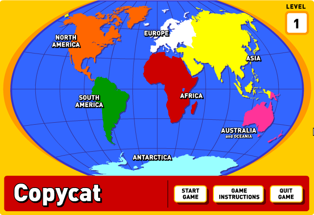 Copycat (Browser) screenshot: Europe's flashing