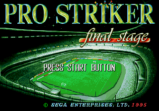 Pro Striker: Final Stage (Genesis) screenshot: Title screen