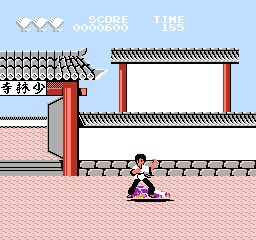 Fūun Shaolin Ken (NES) screenshot: Beat the opponent