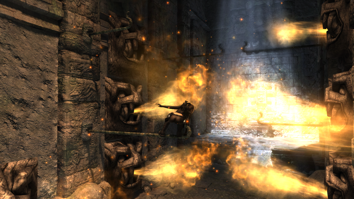 Tomb Raider: Underworld (Windows) screenshot: One wrong move and you're deep fried