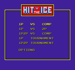 Hit the Ice: The Video Hockey League (SNES) screenshot: Select the number of players
