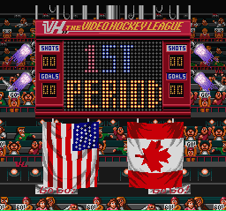 Hit the Ice: The Video Hockey League (SNES) screenshot: 1st period