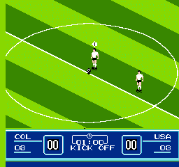 Goal! Two (NES) screenshot: Kick off