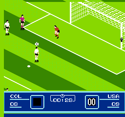 Goal! Two (NES) screenshot: A goal is scored