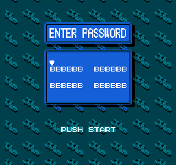 Goal! Two (NES) screenshot: Password screen