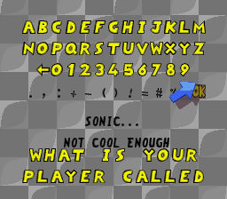 Uniracers (SNES) screenshot: No Sonic Allowed