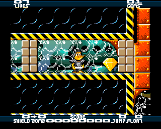 Donk! The Samurai Duck (Amiga CD32) screenshot: Stage 1.