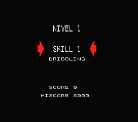 Michel Futbol Master + Super Skills (MSX) screenshot: Skill 1: Dribbling