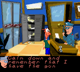 The Fish Files (Game Boy Color) screenshot: Police officer