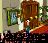 The Fish Files (Game Boy Color) screenshot: Message board