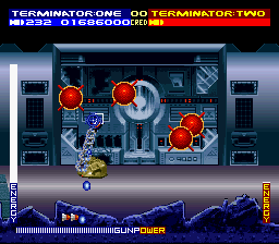 Terminator 2: Judgment Day (SNES) screenshot: Take apart the mainframe piece by piece.