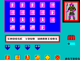 Samurai (ZX Spectrum) screenshot: Level 3 is the easiest.