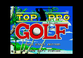 Top Pro Golf (Genesis) screenshot: Title