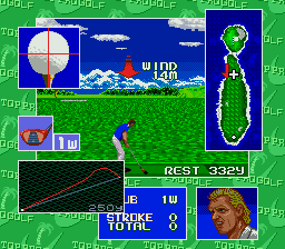 Top Pro Golf (Genesis) screenshot: Teeing Off