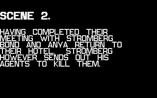 The Spy Who Loved Me (Amiga) screenshot: Scene 2 begins.