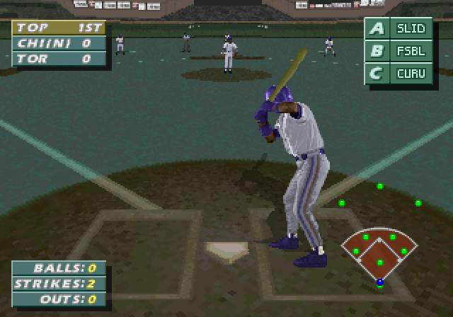 Screenshot of Frank Thomas Big Hurt Baseball (SEGA Saturn, 1995 ...