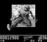 Navy Seals (Game Boy) screenshot: Loose a life screen, you'll see this a lot