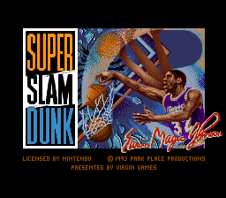 Super Slam Dunk (SNES) screenshot: Title screen